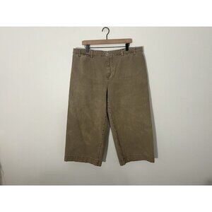 Anthropologie Pilcro James Tan Beige Fade Wash Cropped Wide Leg Pants Size 20W